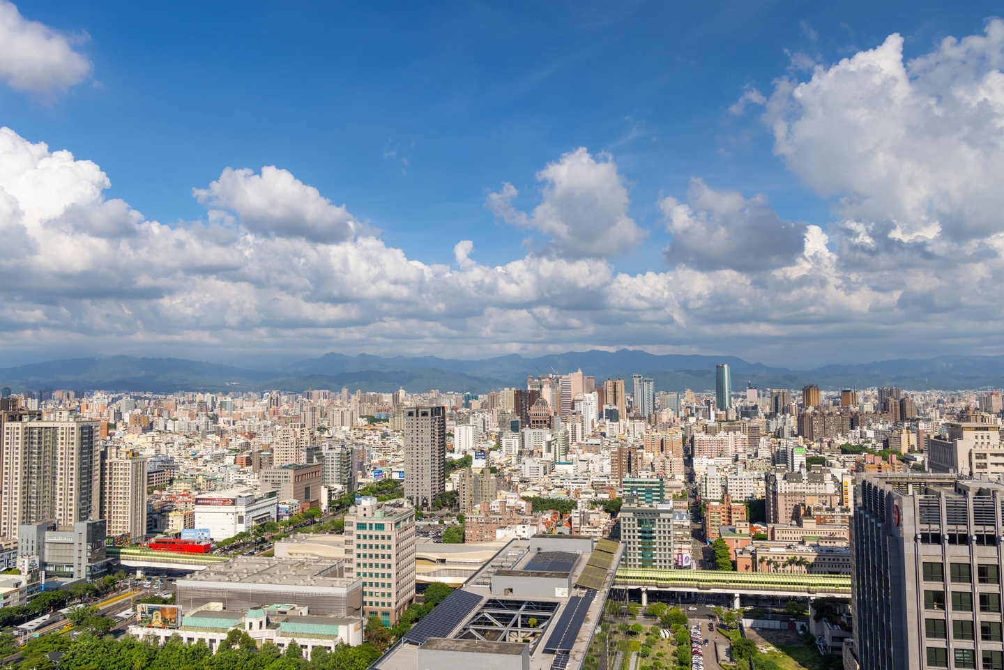 Taichung, Taiwan 05 July 2023: Taichung city in Taiwan